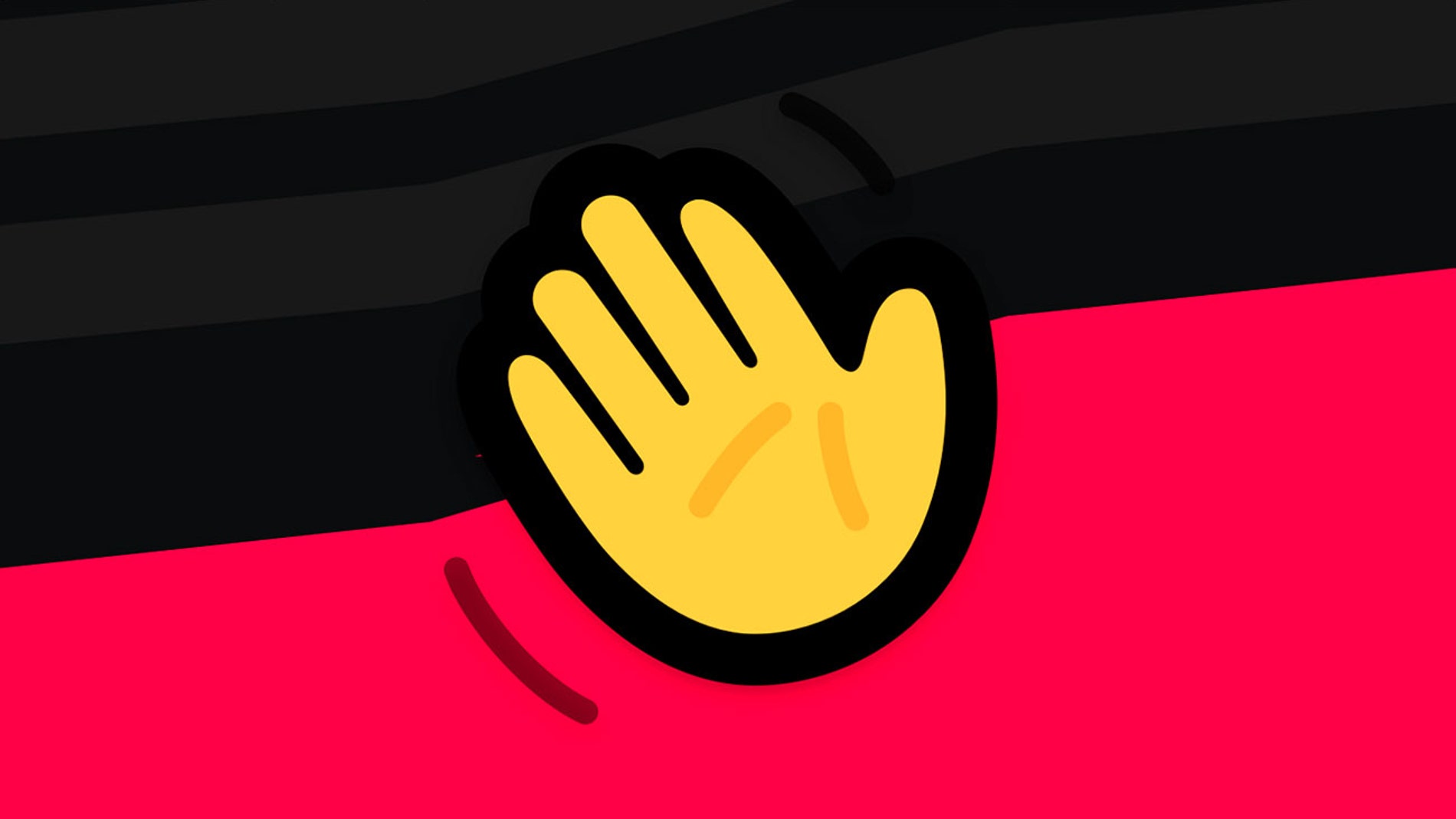 La mano, el logotipo de Houseparty