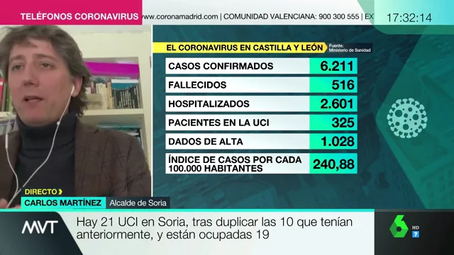 El alcalde de Soria pide ayuda ante la situación de "alarma" de la ciudad: "Necesitamos material de forman inmediata, no podemos esperar ni 24 horas"