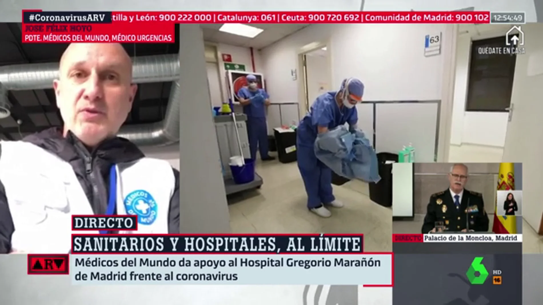 José Félix Hoyo, presidente de Médicos del Mundo: "Los sanitarios están trabajando por encima de sus capacidades"