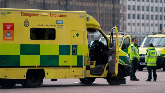 Una ambulancia en Londres Una ambulancia en Londres