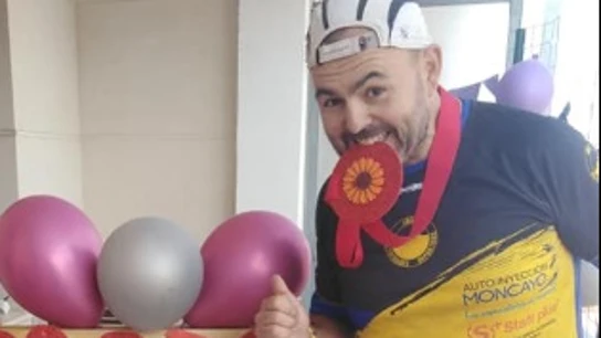 Jesús Nuño tras completar la 42K Jesús Nuño tras completar la 42K