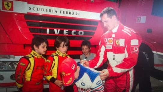 Charles Leclerc y Michael Schumcher