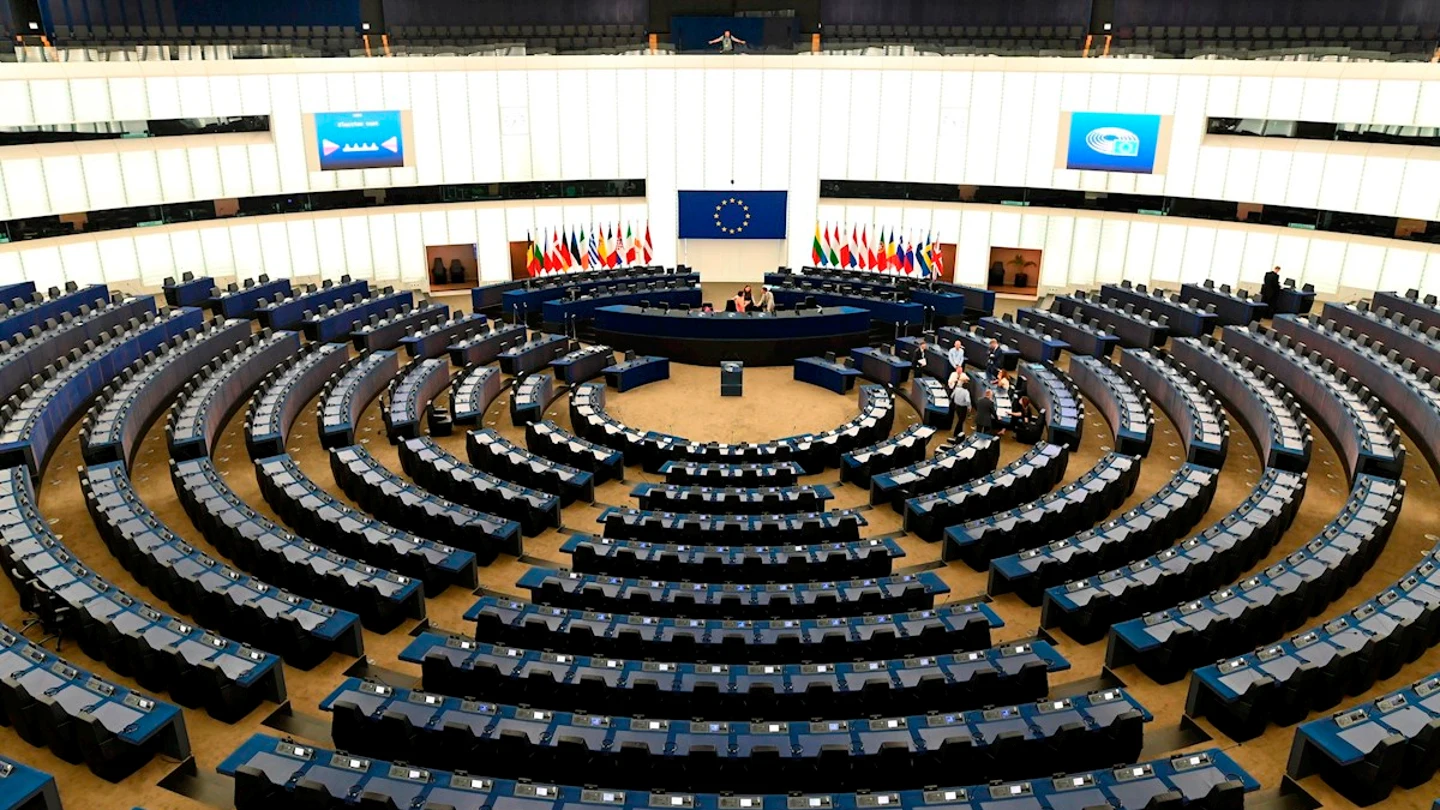 La sala plenaria del Parlamento Europeo, en Estrasburgo La sala plenaria del Parlamento Europeo, en Estrasburgo