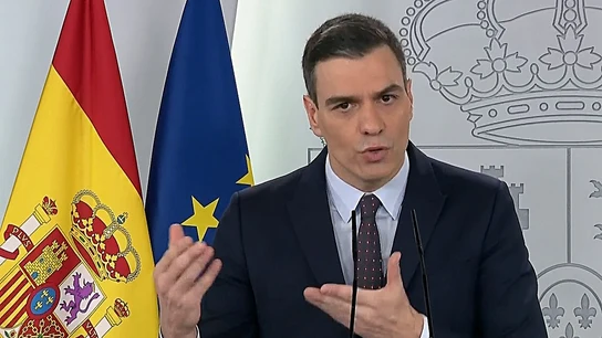 Sánchez comparece en la Moncloa Sánchez comparece en la Moncloa