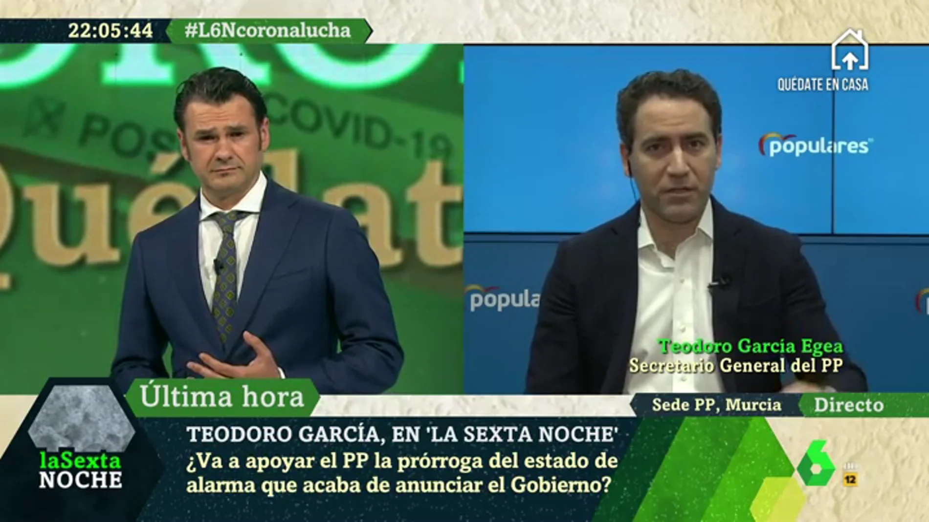 García Egea: "El Gobierno está poniendo la ideología por encima de la salud de los españoles; a lo único que ha llegado a tiempo es al 8M"