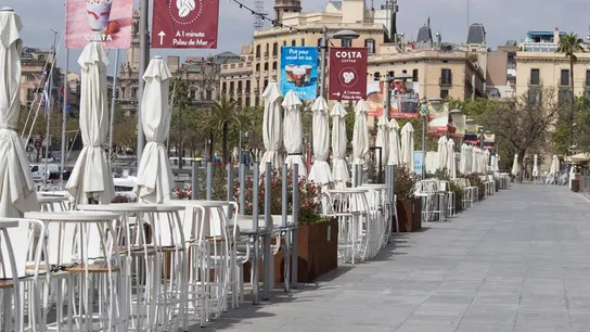 Terrazas vacías en Barcelona Terrazas vacías en Barcelona