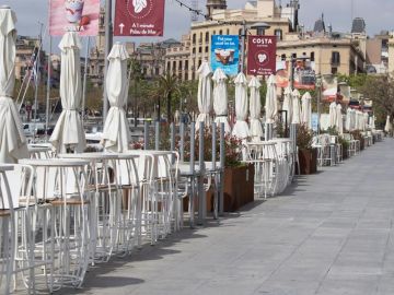 Terrazas vacías en Barcelona Terrazas vacías en Barcelona