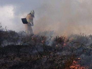 Imagen de un incendio forestal en Cantabria Imagen de un incendio forestal en Cantabria