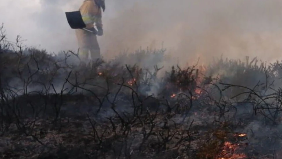 Imagen de un incendio forestal en Cantabria