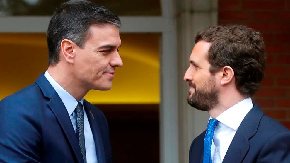 Imagen de archivo de Pedro Sánchez y Pablo Casado