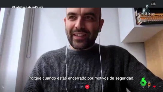 Roberto Saviano y el peligro de la crisis: "Por miedo, podemos delegar nuestros derechos y convertir al Estado en autoritario" Roberto Saviano y el peligro de la crisis: "Por miedo, podemos delegar nuestros derechos y convertir al Estado en autoritario"
