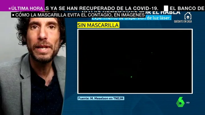 ¿Cuánto protegen las mascarillas?: un estudio con luz láser muestra la diferencia entre hablar con o sin ellas