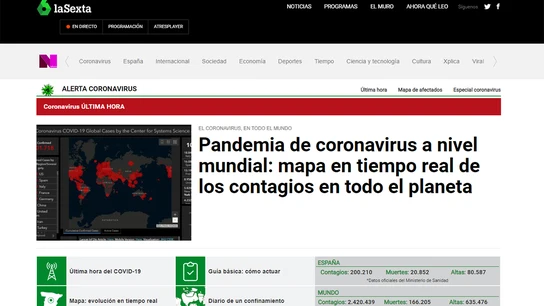 Imagen de la portada del site de laSexta Imagen de la portada del site de laSexta