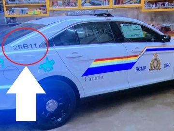 Imagen de una réplica del vehículo de la Policía de Canadá que supuestamente fue utilizado por el atacante en el tiroteo Imagen de una réplica del vehículo de la Policía de Canadá que supuestamente fue utilizado por el atacante en el tiroteo