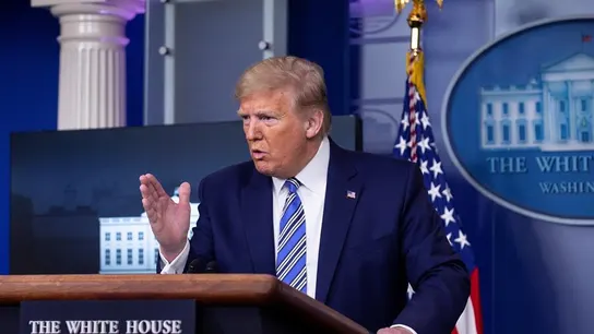 El presidente de Estados Unidos, Donald Trump, durante una rueda de prensa. El presidente de Estados Unidos, Donald Trump, durante una rueda de prensa.