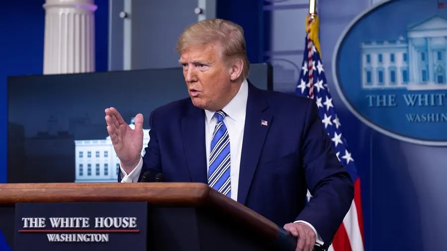 El presidente de Estados Unidos, Donald Trump, durante una rueda de prensa.