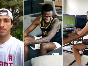 Carlos Sainz, Vinicius y Marcos Llorente Carlos Sainz, Vinicius y Marcos Llorente
