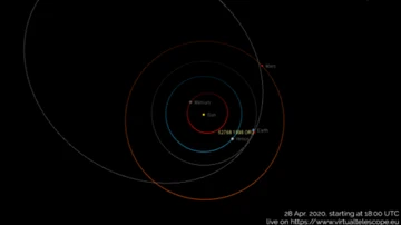 Imagen captada del asteroide 1998 OR2 en el espacio. 