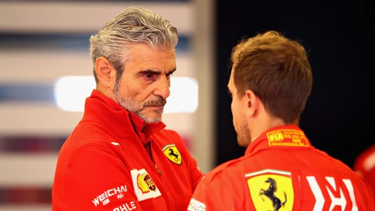 Maurizio Arrivabene y Sebastian Vettel Maurizio Arrivabene y Sebastian Vettel