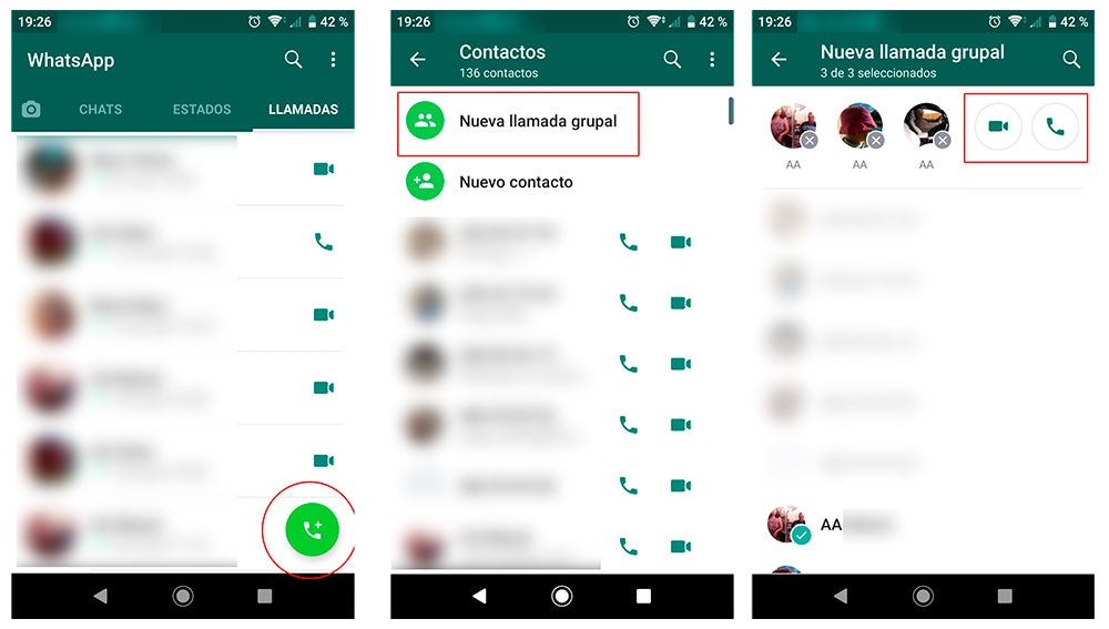 Realizando una llamada grupal