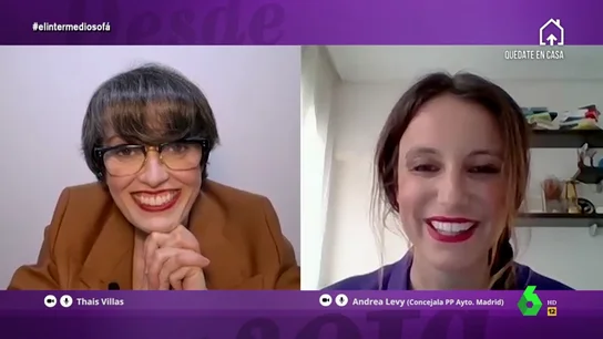 La videollamada de Thais Villas que "da la vida" a Andrea Levy: "Estoy bailando sola a la que puedo, da pena" La videollamada de Thais Villas que "da la vida" a Andrea Levy: "Estoy bailando sola a la que puedo, da pena"