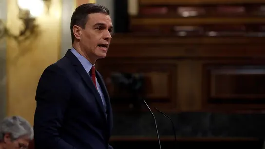 El presidente del Gobierno, Pedro Sánchez, durante su intervención en la sesión de control al ejecutivo celebrada este miércoles en el Congreso. El presidente del Gobierno, Pedro Sánchez, durante su intervención en la sesión de control al ejecutivo celebrada este miércoles en el Congreso.