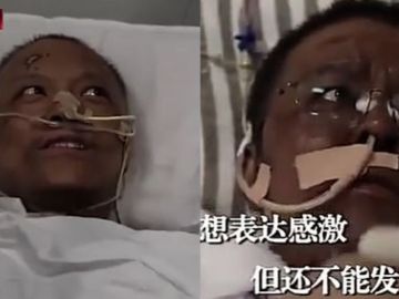 El doctor Yi Fan y el doctor Hu Weifeng, tras recibir el tratamiento El doctor Yi Fan y el doctor Hu Weifeng, tras recibir el tratamiento