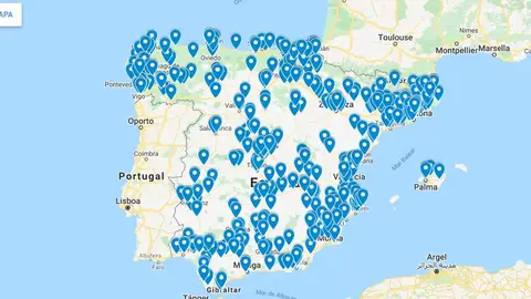 Mapa de talleres industriales Mapa de talleres industriales