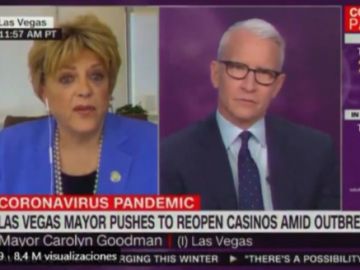La alcaldesa Carolyn Goodman, en una entrevista en la CNN La alcaldesa Carolyn Goodman, en una entrevista en la CNN