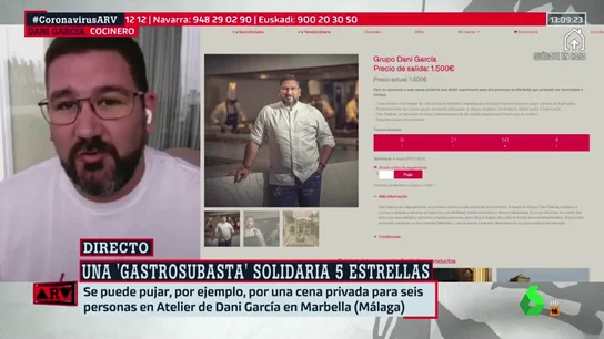 Experiencias con Dani García o Ferran Adrià: la 'gastrosubasta' por la que ya puedes pujar para recaudar contra el coronavirus Experiencias con Dani García o Ferran Adrià: la 'gastrosubasta' por la que ya puedes pujar para recaudar contra el coronavirus
