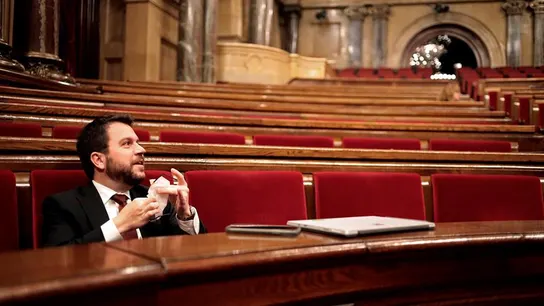 El vicepresident del Govern, Pere Aragonès, en el debate de los Presupuestos catalanes El vicepresident del Govern, Pere Aragonès, en el debate de los Presupuestos catalanes
