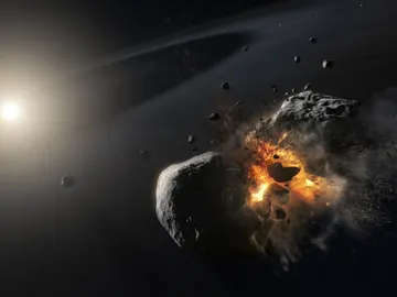 Lo que parecía un planeta, podría ser la huella de una colisión espacial Lo que parecía un planeta, podría ser la huella de una colisión espacial