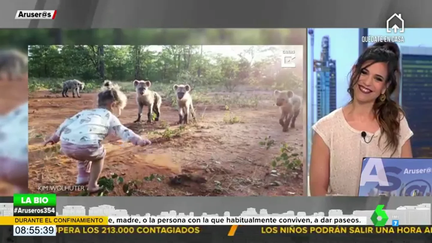 El sorprendente vídeo de una niña de dos años jugando sin miedo con una manada de hienas El sorprendente vídeo de una niña de dos años jugando sin miedo con una manada de hienas