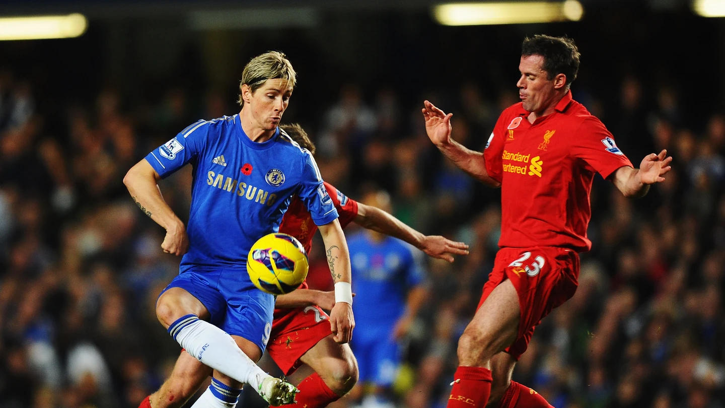 Fernado Torres y Jamie Carragher Fernado Torres y Jamie Carragher