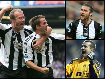 Varios jugadores históricos del Newcastle Varios jugadores históricos del Newcastle