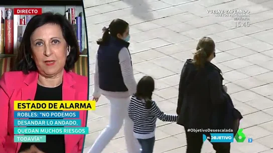 Margarita Robles: "No nos podemos permitir una situación de riesgo ni un retroceso" Margarita Robles: "No nos podemos permitir una situación de riesgo ni un retroceso"