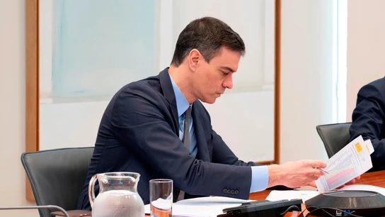 Sánchez, durante una reunión con los presidentes autonómicos Sánchez, durante una reunión con los presidentes autonómicos