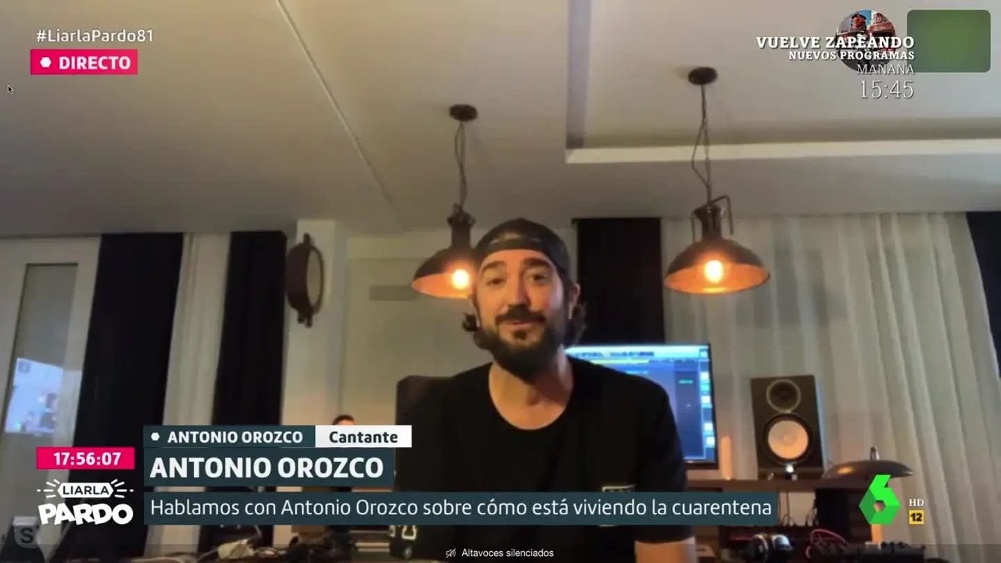 Antonio Orozco cuenta en Liarla Pardo cómo vive la cuarentena. Antonio Orozco cuenta en Liarla Pardo cómo vive la cuarentena.