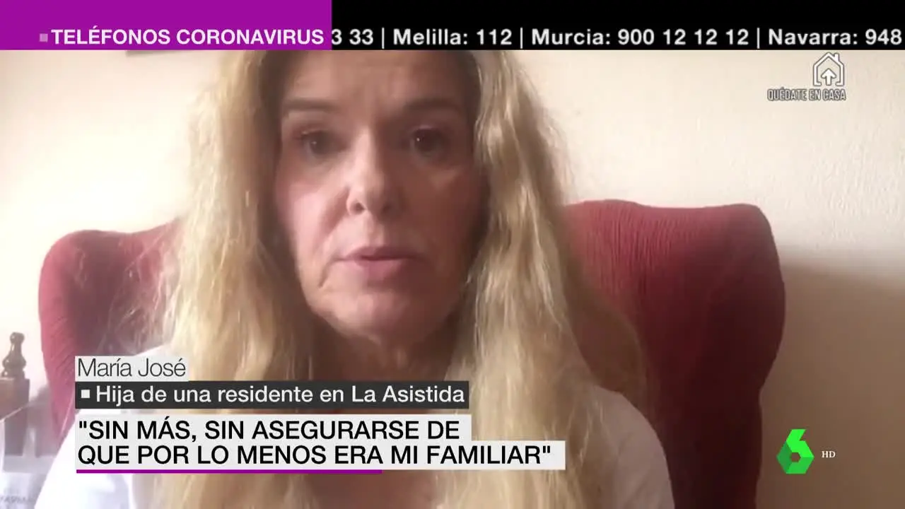 María José, hija de una residente de La Asistida