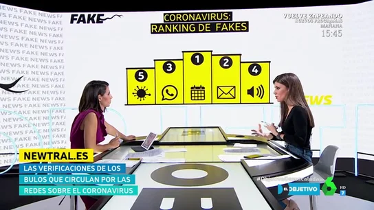 El 'Top 5' de los bulos más viralizados estos días: desmentimos los ‘fakes’ más sonados sobre el coronavirus El 'Top 5' de los bulos más viralizados estos días: desmentimos los ‘fakes’ más sonados sobre el coronavirus