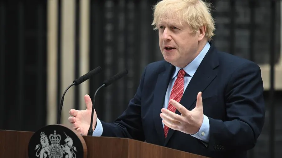 El primer ministro británico, Boris Johnson, en su reaparición