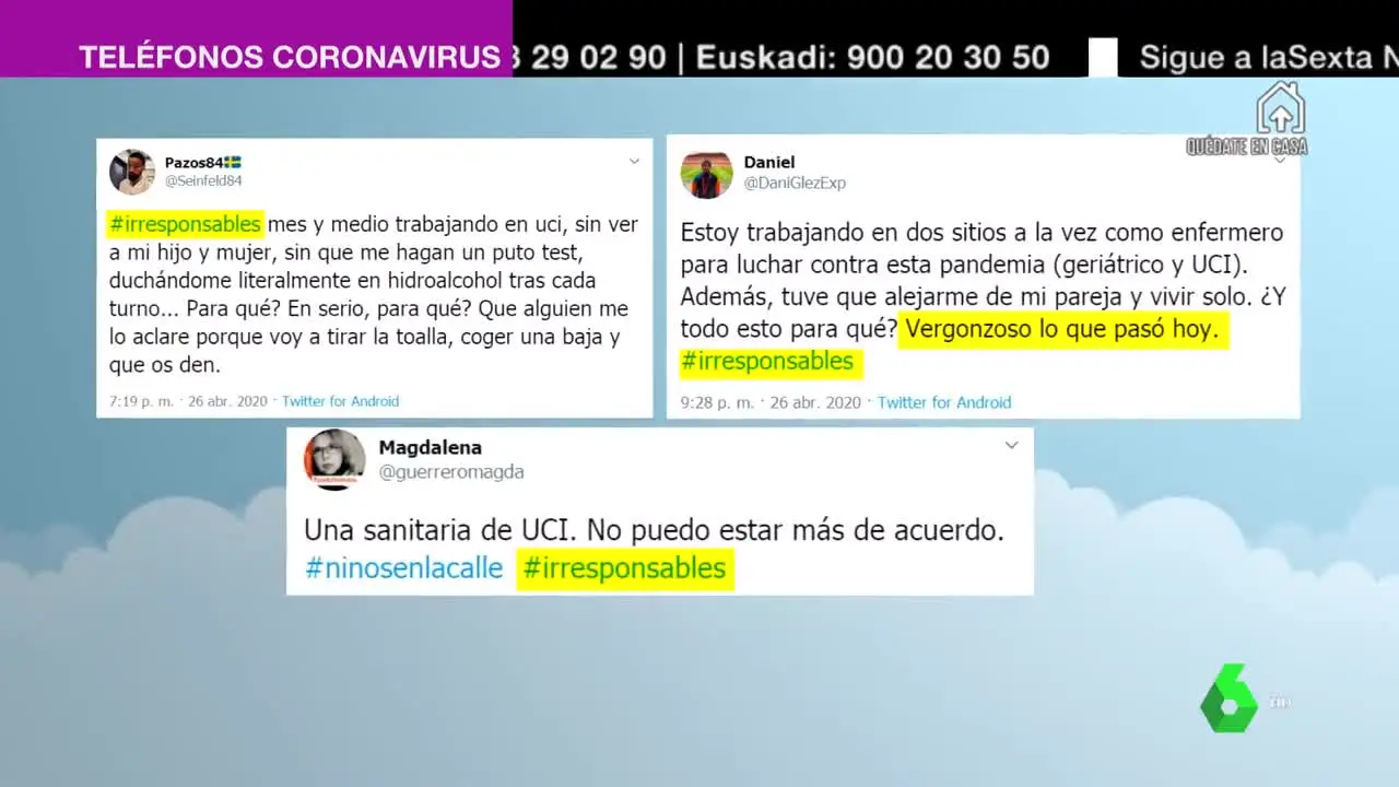 Enfado entre los sanitarios por los padres irresponsables