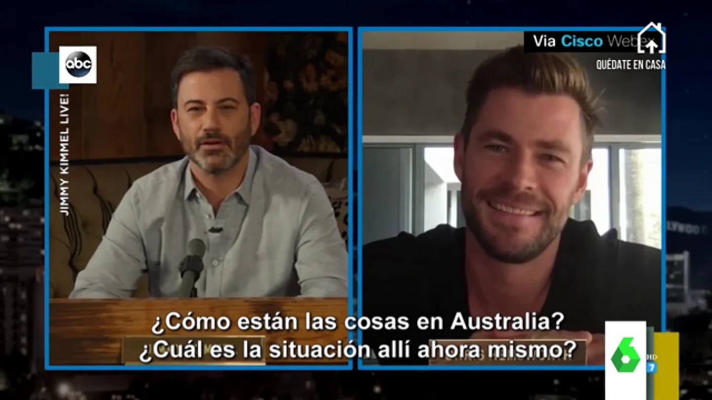 Chris Hemsworth desvela a Jimmy Kimmel el divertido error de Elsa Pataky Chris Hemsworth desvela a Jimmy Kimmel el divertido error de Elsa Pataky