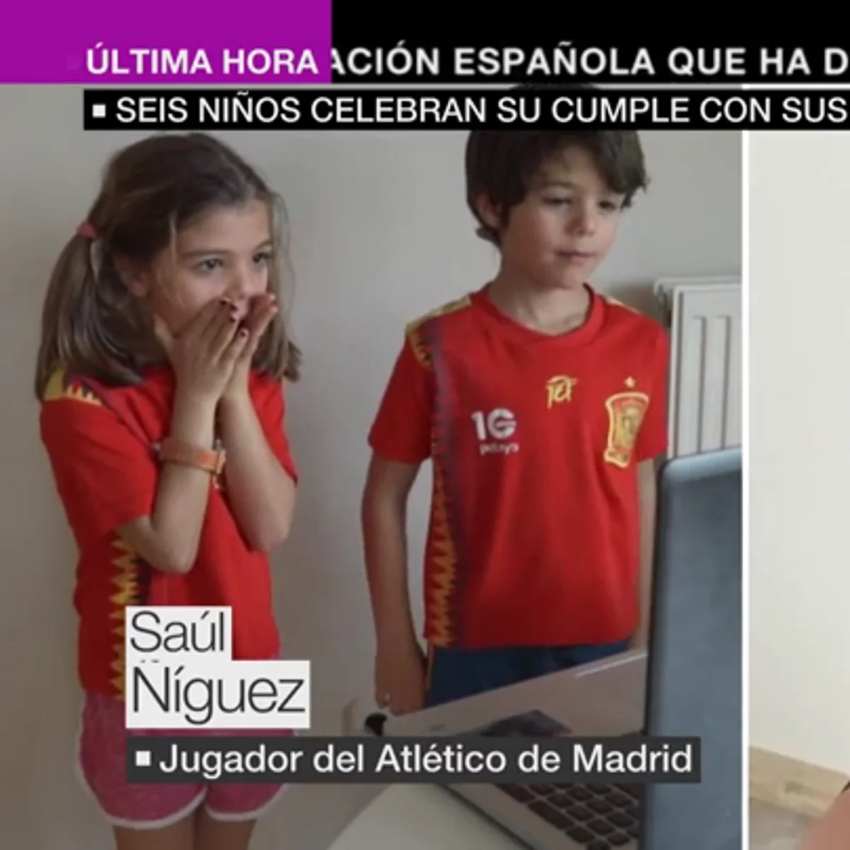 Los jugadores de la selección española felicitan el cumpleaños a niños  confinados durante el coronavirus