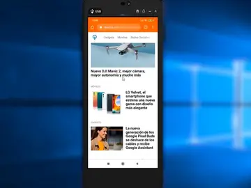 Pantalla del móvil en el PC Pantalla del móvil en el PC