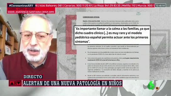 López-Acuña, sobre el shock en niños con COVID: "No entremos en una alarma pensando que va a ocurrir a todos" López-Acuña, sobre el shock en niños con COVID: "No entremos en una alarma pensando que va a ocurrir a todos"
