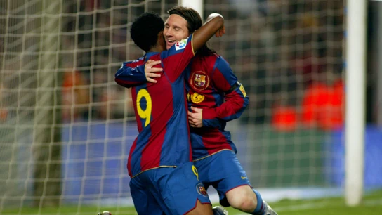 Samuel Eto'o y Leo Messi Samuel Eto'o y Leo Messi