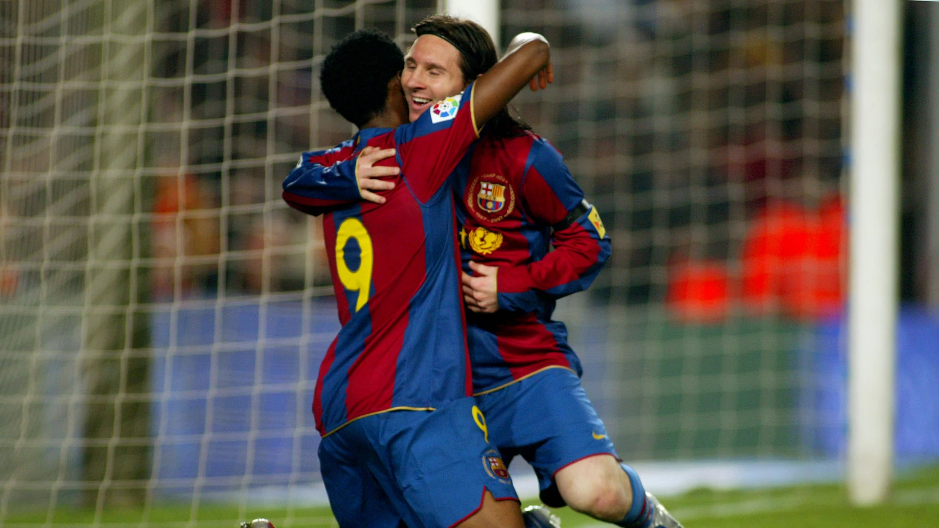 Samuel Eto'o y Leo Messi