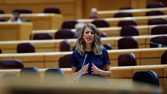 La ministra de Trabajo, Yolanda Díaz, durante la sesión de control al Gobierno en el Senado La ministra de Trabajo, Yolanda Díaz, durante la sesión de control al Gobierno en el Senado