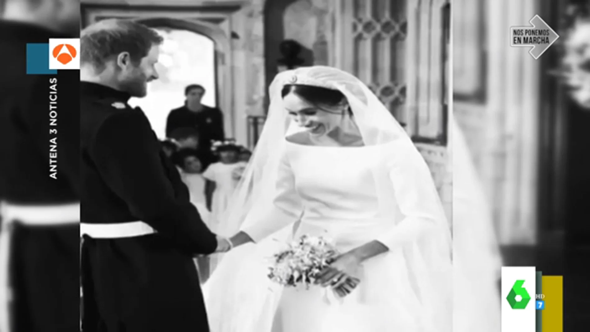 Las informales imágenes de Meghan Markle y el príncipe Harry el día de su boda